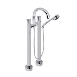 Villeroy & Boch • LaFleur Free-Standing, Bath Mixer with Chrome Stand Pipes